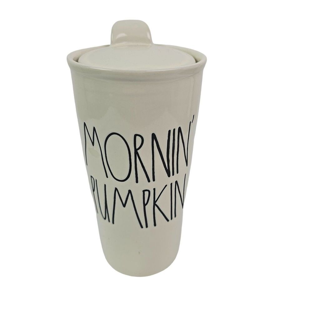 Rae Dunn Artisan‎ Collection Morning Pumpkin Tumbler Tea Coffee